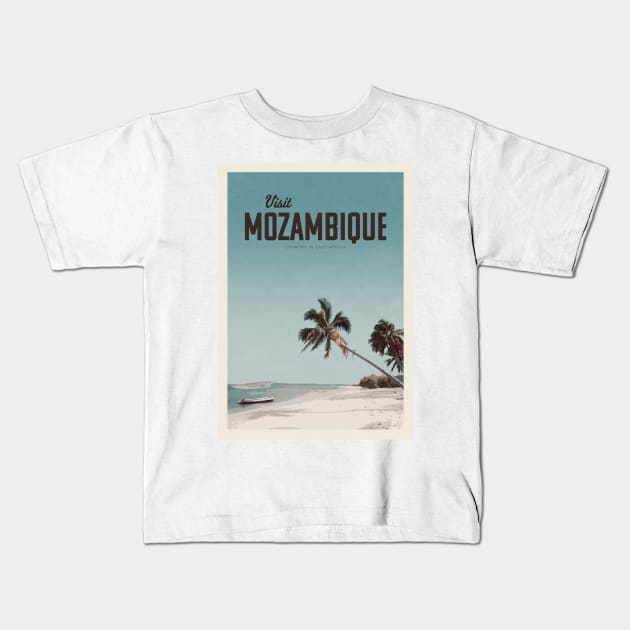 Visit Mozambique Kids T-Shirt by Mercury Club